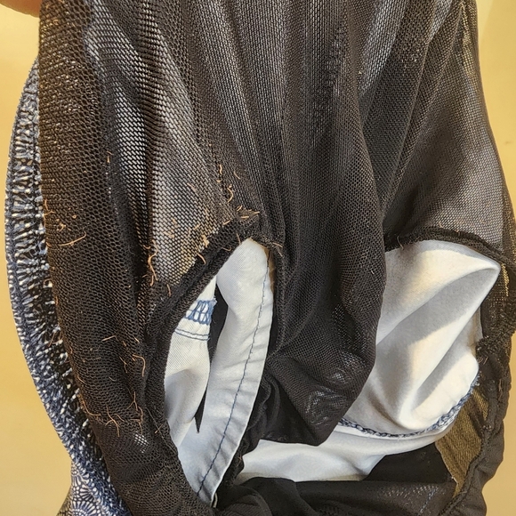 Onia Men's Blue Patterned Drawstring Bathing Shorts Size S - Picture 11 of 14